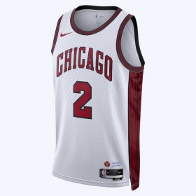 NBA Mænd Trøje Chicago Bulls Lonzo Ball 2 2022-23 Nike City Edition Hvid Swingman